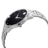 Movado Museum Classic Diamonds Black Dial Silver Steel Strap Watch for Men - 0607201 Authentic Buy Shop Now