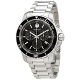 Movado Series 800 Chronograph Black Dial Silver Steel Strap Watch For Men - 2600142 Authentic Buy Shop Now