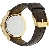 Movado Ultra Slim Blue Dial Brown Leather Strap Watch For Women - 0607092 Authentic Buy Shop Now