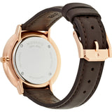 Movado Ultra Slim Silver Dial Brown Leather Strap Watch For Women - 0607093 Authentic Buy Shop Now