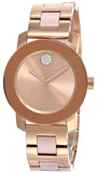 Movado Bold Rose Gold Dial Two Tone Steel Strap Watch for Women - 3600639 Authentic Buy Shop Now