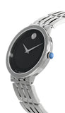 Movado Esperanza 39mm Black Dial Silver Steel Strap Watch For Men - 0607057 Authentic Buy Shop Now