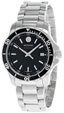 Movado Series 800 Black Dial Silver Steel Strap Watch For Men - 2600135 Authentic Buy Shop Now