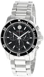 Movado Series 800 Chronograph Black Dial Silver Steel Strap Watch For Men - 2600142 Authentic Buy Shop Now