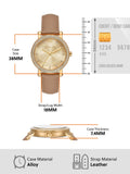 Michael Kors Corey Analog Gold Dial Brown Leather Strap Watch for Women - MK2986 Authentic Buy Shop Now