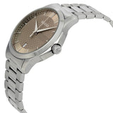 Gucci G Timeless Brown Dial Silver Steel Strap Watch For Men - YA126445 Authentic Buy Shop Now