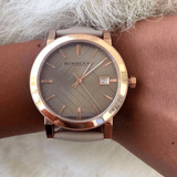 Burberry The City Beige Dial Brown Leather Strap Watch for Women - BU9014 Authentic Buy Shop Now