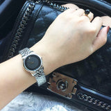 Movado Museum Classic Black Dial Silver Steel Strap Watch For Women - 0606505 Authentic Buy Shop Now
