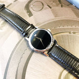 Movado Museum Black Dial Black Leather Strap Watch For Women - 2100004 Authentic Buy Shop Now
