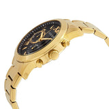 Guess Atlas Chronograph Black Dial Gold Steel Strap Watch for Men - W0668G8 Authentic Buy Shop Now