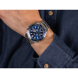 Fossil Garrett Chronograph Blue Dial Silver Steel Strap Watch for Men - FS5623 Authentic Buy Shop Now