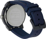 Tommy Hilfiger Denim Quartz Blue Dial Blue Rubber Strap Watch for Men - 1791482 Authentic Buy Shop Now