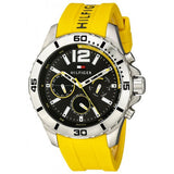 Tommy Hilfiger Sports Multifunction Black Dial Yellow Rubber Strap Watch for Men - 1791144 Authentic Buy Shop Now