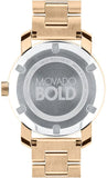 Movado Bold Rose Gold Dial Rose Gold Steel Strap Watch For Women - 3600335 Authentic Buy Shop Now