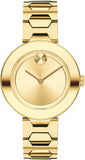 Movado Bold Gold Dial Gold Steel Strap Watch For Women - 3600382 Authentic Buy Shop Now
