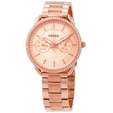 Fossil Tailor Rose Gold Dial Rose Gold Steel Strap Watch for Women - ES4264 Authentic Buy Shop Now