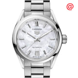Tag Heuer Carrera Mother of Pearl Dial Silver Steel Strap Watch for Women - WBN2410.BA0621 Authentic Buy Shop Now