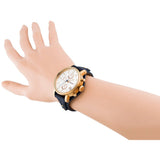 Fossil Original Boyfriend Chronograph White Dial Navy Blue Leather Strap Watch for Women - ES3838 Authentic Buy Shop Now