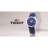 Tissot Couturier Lady Blue Dial Blue Leather Strap Watch for Women - T035.210.16.041.00 Authentic Buy Shop Now