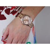 Michael Kors Brinkley Rose Gold Dial Rose Gold Steel Strap Watch for Women - MK6204 Authentic Buy Shop Now