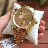 Michael Kors Layton Rose Gold Dial Gold Stainless Steel Strap Watch for Women - MK6476 Authentic Buy Shop Now