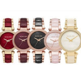 Michael Kors Parker Maroon Dial Two Tone Steel Strap Watch for Women - MK6412 Authentic Buy Shop Now