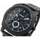 Fossil Machine Chronograph Black Dial Black Steel Strap Watch for Men - FS4552 Authentic Buy Shop Now