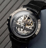 Maserati Potenza Automatic Black Dial Black Leather Strap Stainless Steel Watch For Men - R8821119006 Authentic Buy Shop Now