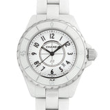 Chanel J12 Ceramic White Dial White Steel Strap Watch for Women - J12 H0968 Authentic Buy Shop Now