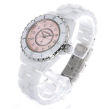 Chanel J12 Quartz Diamonds Pink Dial White Steel Strap Watch for Women - J12 H5513 Authentic Buy Shop Now
