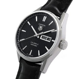 Tag Heuer Carrera Automatic Black Dial Black Leather Strap Watch for Men - WAR201A.FC6266 Authentic Buy Shop Now