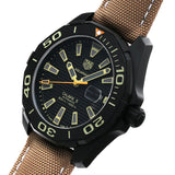 Tag Heuer Aquaracer 300 Calibre 5 Automatic Black Dial Brown Nylon Strap Watch for Men - WAY208C.FC6383 Authentic Buy Shop Now