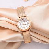 Guess Whisper Silver Dial Rose Gold Mesh Bracelet Watch for Women - W1084L3 Authentic Buy Shop Now