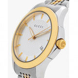 Gucci G Timeless Silver Dial Two Tone Steel Strap Watch For Women - YA126511 Authentic Buy Shop Now