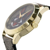 Gucci G-Timeless Brown Dial Brown Leather Strap Unisex Watch - YA1264057 Authentic Buy Shop Now