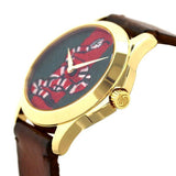 Gucci Le Marche Des Merveilles Green and Red Dial Brown Leather Strap Unisex Watch - YA1264012 Authentic Buy Shop Now