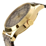 Gucci G Timeless Brown Dial Brown Leather Strap Watch For Men - YA1264068 Authentic Buy Shop Now