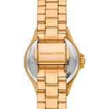 Michael Kors Lennox Three Hand Black Dial Gold Steel Strap Watch For Women - MK7394 Authentic Buy Shop Now