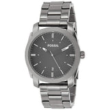 Fossil Machine Chronograph Black Dial Grey Steel Strap Watch for Men - FS4774 Authentic Buy Shop Now