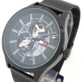 Tommy Hilfiger Spencer Skeleton Black Dial Black Mesh Bracelet Watch for Men - 1791644 Authentic Buy Shop Now