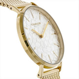 Coach Perry Silver Dial Gold Mesh Bracelet Watch for Women - 14503385 Authentic Buy Shop Now