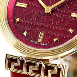 Versace Greca Meander Red Dial Red Leather Strap Watch for Women - VELW00320 Authentic Buy Shop Now