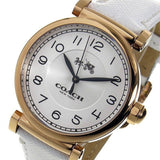 Coach Madison White Dial White Leather Strap Watch for Women - 14502408 Authentic Buy Shop Now