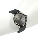 Calvin Klein Minimal Grey Dial Black Leather Strap Watch for Men - K3M221C3 Authentic Buy Shop Now