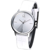 Calvin Klein Accent White Dial White Leather Strap Watch for Women - K2Y2Y1K6 Authentic Buy Shop Now