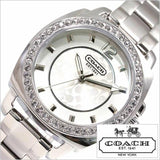 Coach Mini Boyfriend Diamonds Silver Dial Silver Steel Strap Watch for Women - 14501699 Authentic Buy Shop Now