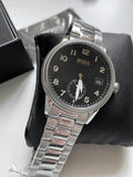 Hugo Boss Legacy Black Dial Silver Steel Strap Watch for Men - 1513671 Authentic Buy Shop Now
