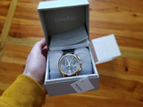 Calvin Klein Posh Grey Dial Black Leather Strap Watch for Men - K8Q376C3 Authentic Buy Shop Now
