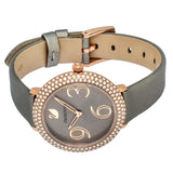 Swarovski Crystal Frost Grey Dial Grey Leather Strap Watch for Women - 5484067 Authentic Buy Shop Now
