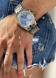 Guess Confetti Diamonds Blue Dial Silver Steel Strap Watch for Women - W0774L6 Authentic Buy Shop Now